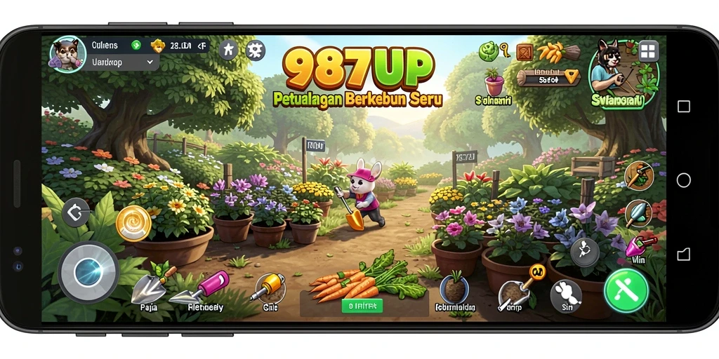 Tampilan gameplay 987UP yang penuh warna dan menarik.