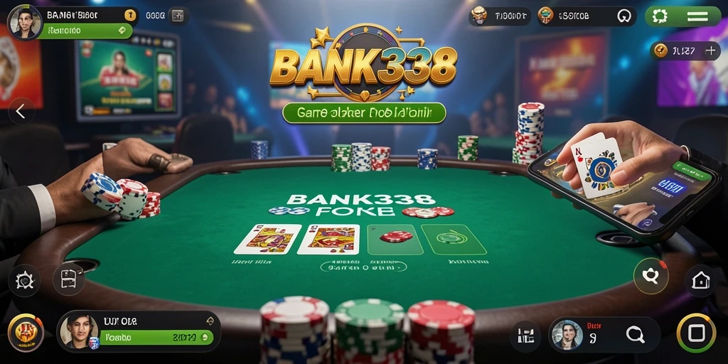 Tampilan gameplay Poker yang mendebarkan dan seru di BANK338.