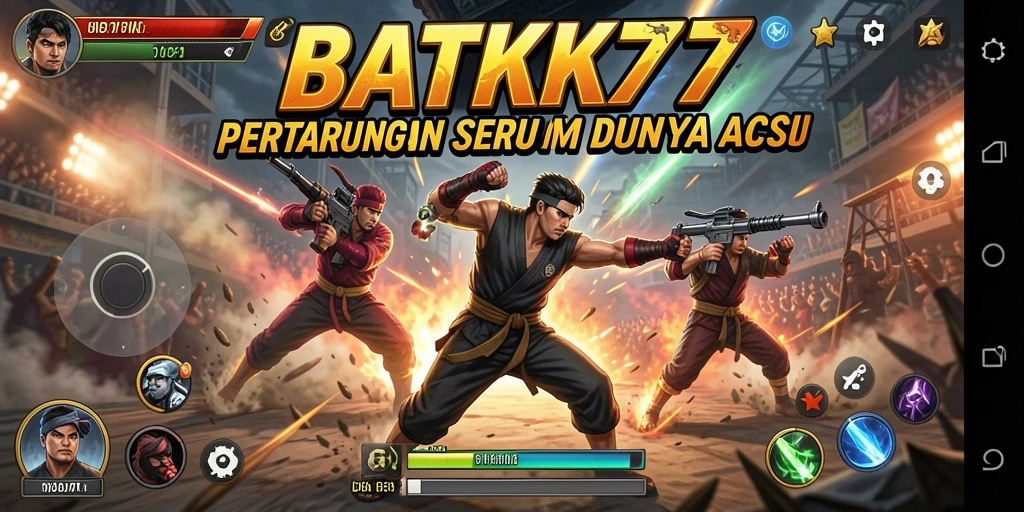 Screenshot menunjukkan aksi karakter dalam pertarungan yang intens.