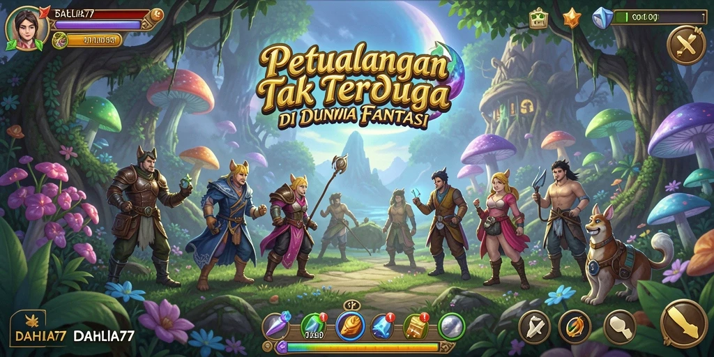Screenshot DAHLIA77 menampilkan dunia petualangan yang menakjubkan dan grafis yang memukau.