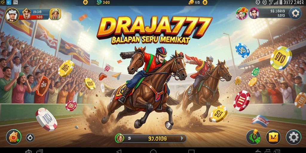 Screenshot DRAJA777 menampilkan aksi balapan yang mendebarkan dan grafis menarik.