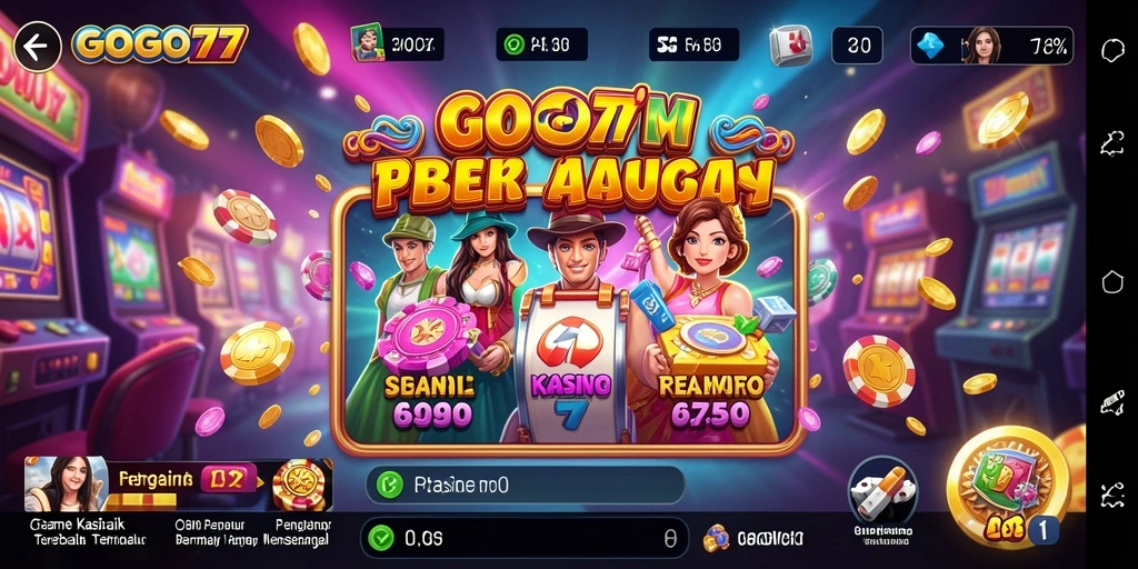 Screenshot utama GOGO77 menampilkan gameplay kasino yang menarik.