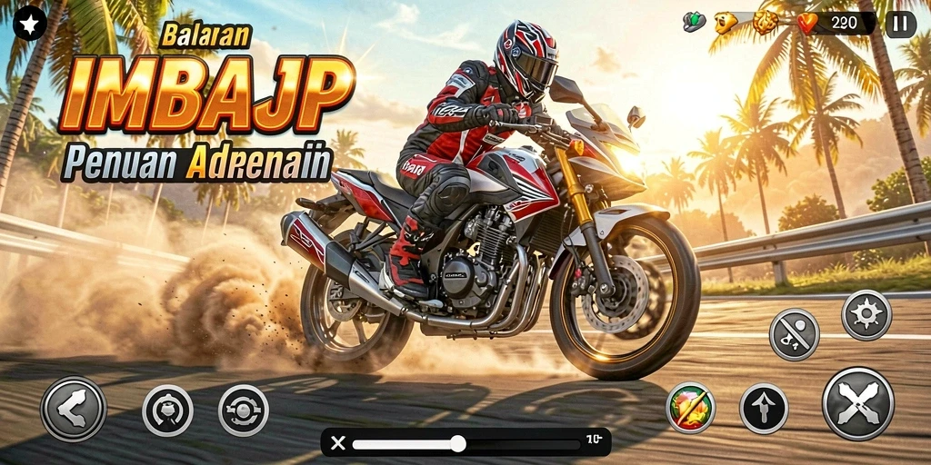 Tampilan aksi balapan motor yang mendebarkan dalam IMBAJP.