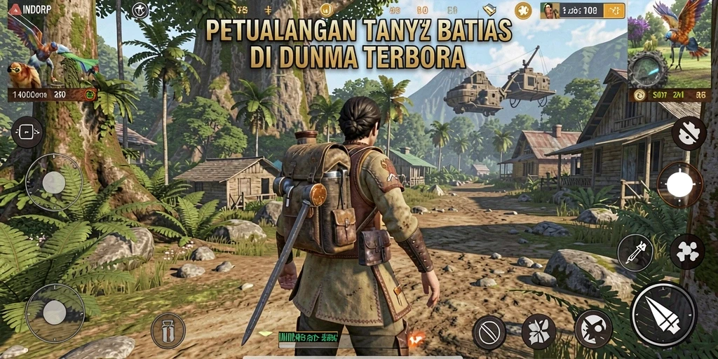 Screenshot gameplay <strong>INDORP</strong> menampilkan dunia terbuka yang luas dan penuh petualangan.