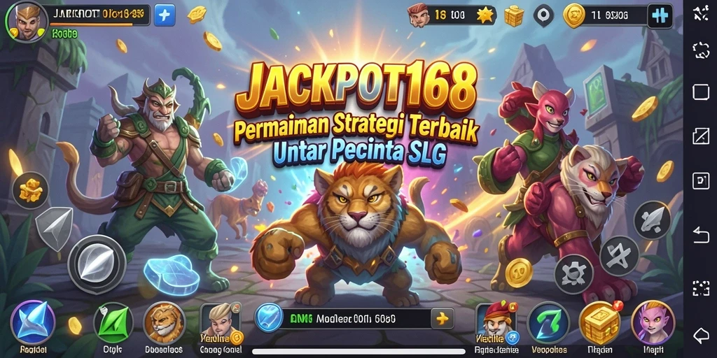 Tampilan gameplay mendebarkan saat membangun kerajaan dalam JACKPOT168.