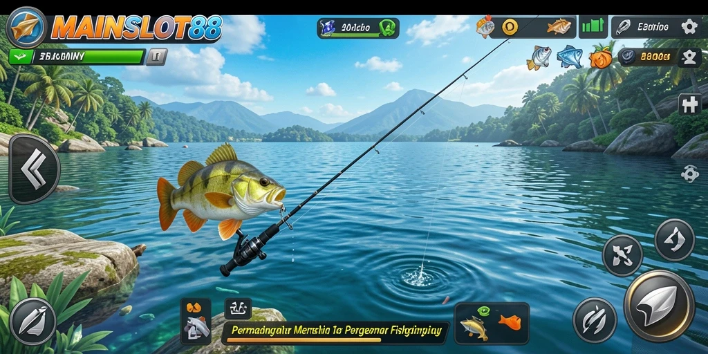 Gameplay seru di MAINSLOT88 dengan berbagai ikan yang menunggu untuk ditangkap.
