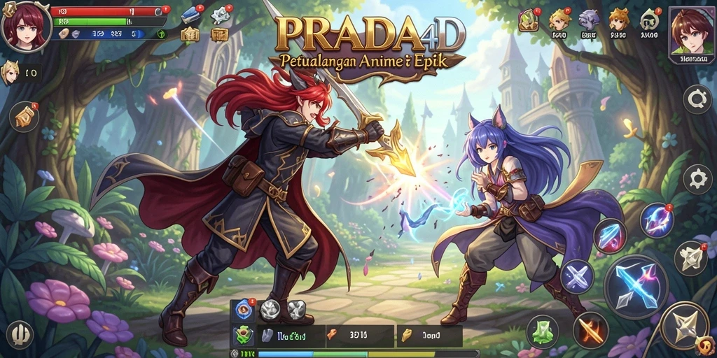 Tampilan seru dari gameplay PRADA4D yang penuh aksi.