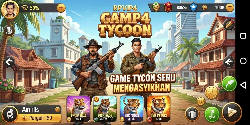 Tampilan gameplay <strong>RPVIP4</strong> yang penuh tantangan dan strategi Tycoon.