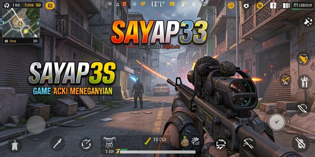 Tampilan gameplay menegangkan di SAYAP33 menunjukkan pertempuran antar pemain.