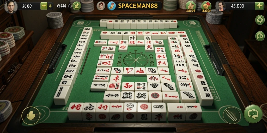 Screenshot dari <strong>SPACEMAN88</strong> menampilkan gameplay Mahjong yang menarik.
